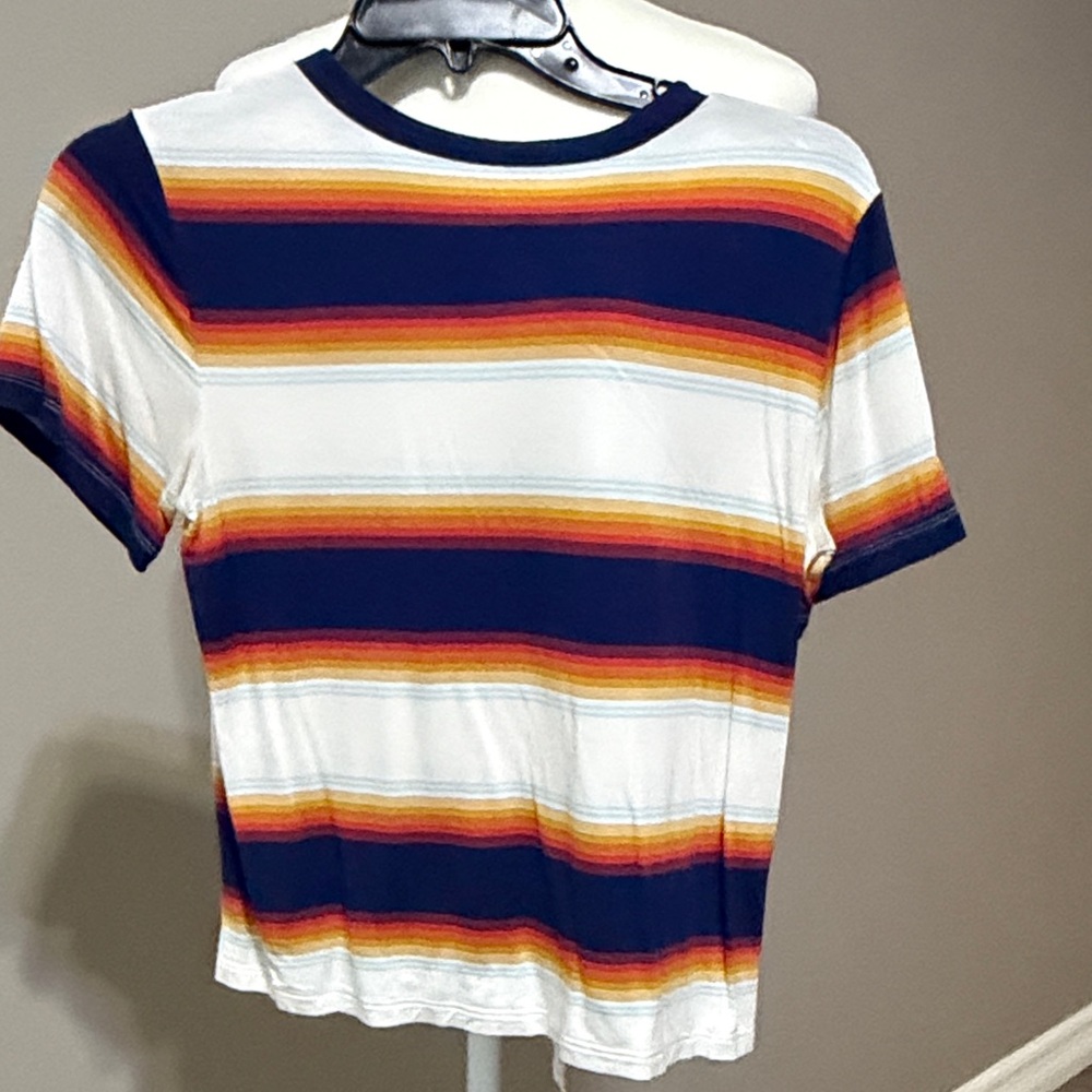 Abercrombie & Fitch Multicolor Striped Short Sleeve Tee - Picture 2 of 4